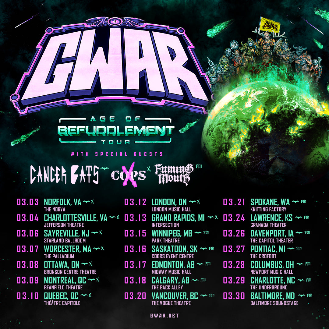Announcing The Age Of Befuddlement Tour GWAR