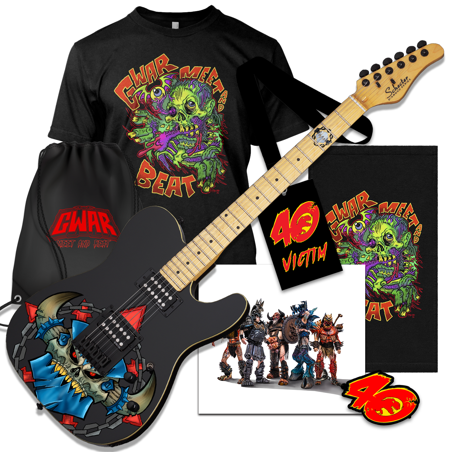 Gor Gor Must Die Tour Deluxe Custom Guitar VIP Bundle – GWAR