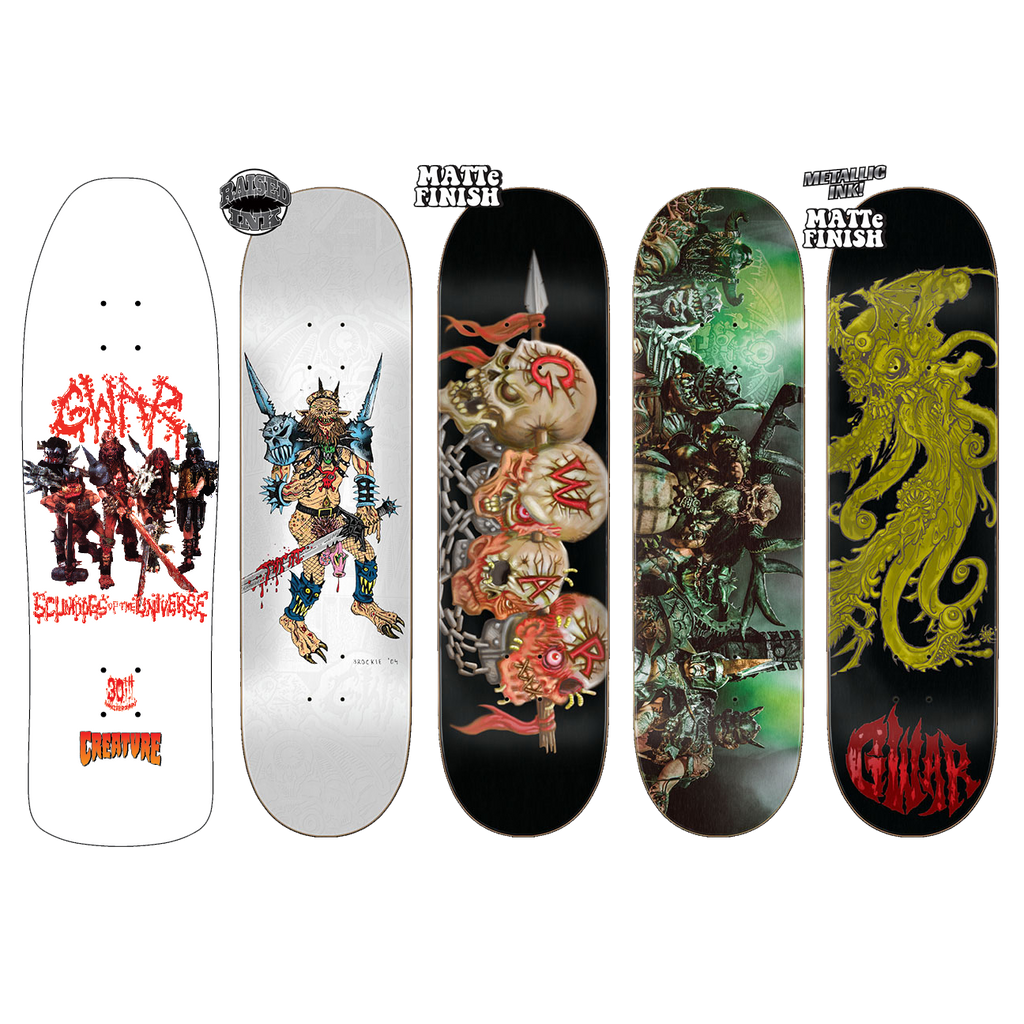 Signed Limited Edition Creature Skatedecks – GWAR Signed Limited Edition Creature Skatedecks – GWAR